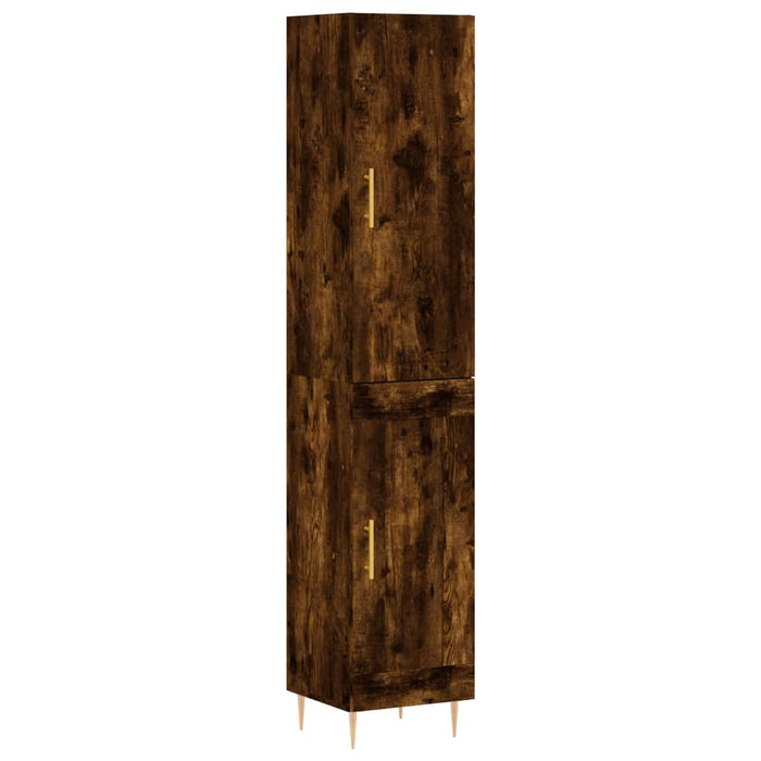 Dulap înalt, stejar fumuriu, 34,5x34x180 cm, lemn prelucrat WALTI