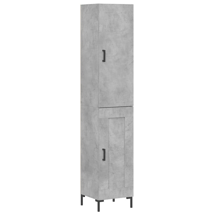 Dulap înalt, gri beton, 34,5x34x180 cm, lemn prelucrat - WALTI WALTI