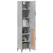Dulap înalt, gri beton, 34,5x34x180 cm, lemn prelucrat - WALTI WALTI