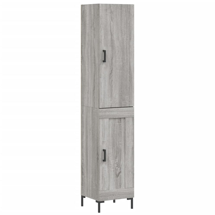 Dulap înalt, gri sonoma, 34,5x34x180 cm, lemn prelucrat - WALTI WALTI