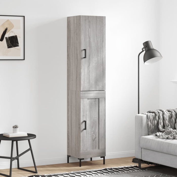 Dulap înalt, gri sonoma, 34,5x34x180 cm, lemn prelucrat - WALTI WALTI