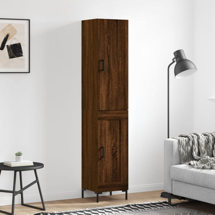 Dulap înalt, stejar maro, 34,5x34x180 cm, lemn prelucrat WALTI