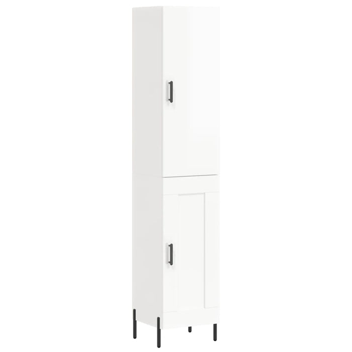 Dulap înalt, alb extralucios, 34,5x34x180 cm, lemn prelucrat WALTI