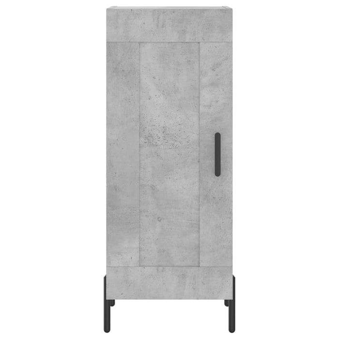 Dulap înalt, gri beton, 34,5x34x180 cm, lemn prelucrat - WALTI WALTI