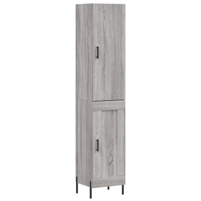 Dulap înalt, gri sonoma, 34,5x34x180 cm, lemn prelucrat - WALTI WALTI