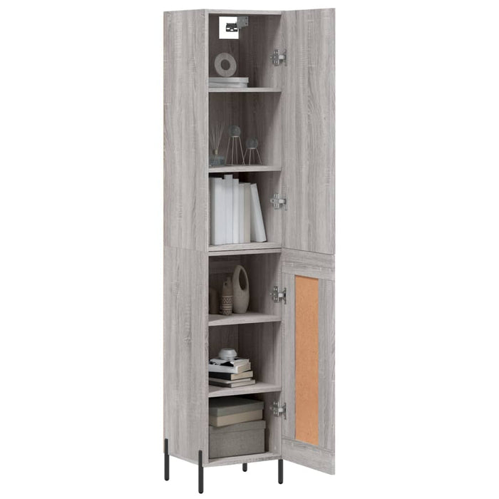 Dulap înalt, gri sonoma, 34,5x34x180 cm, lemn prelucrat - WALTI WALTI