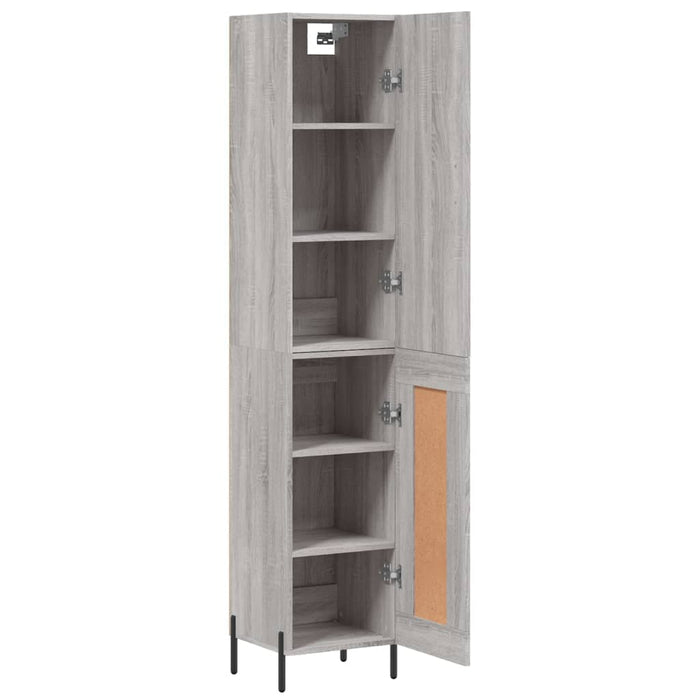 Dulap înalt, gri sonoma, 34,5x34x180 cm, lemn prelucrat - WALTI WALTI