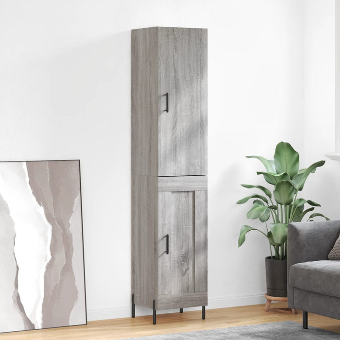Dulap înalt, gri sonoma, 34,5x34x180 cm, lemn prelucrat - WALTI WALTI