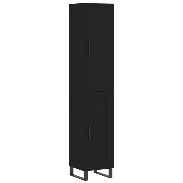 Dulap înalt, negru, 34,5x34x180 cm, lemn prelucrat WALTI