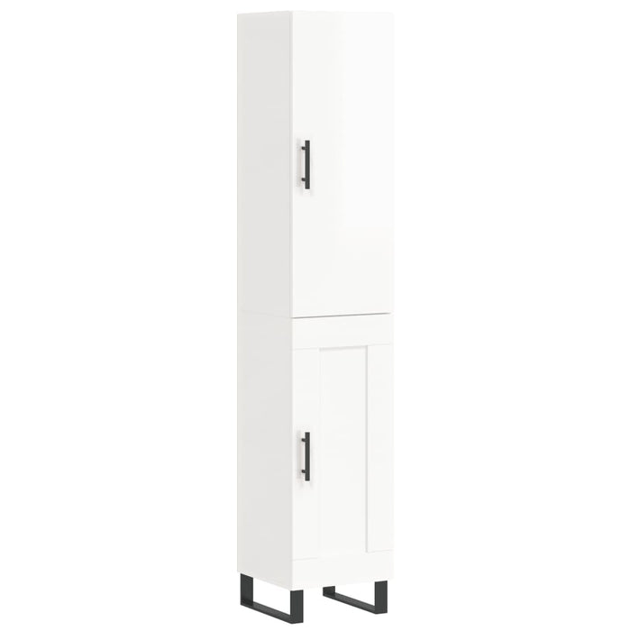 Dulap înalt, alb extralucios, 34,5x34x180 cm, lemn prelucrat WALTI