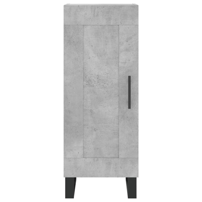Dulap înalt, gri beton, 34,5x34x180 cm, lemn prelucrat WALTI