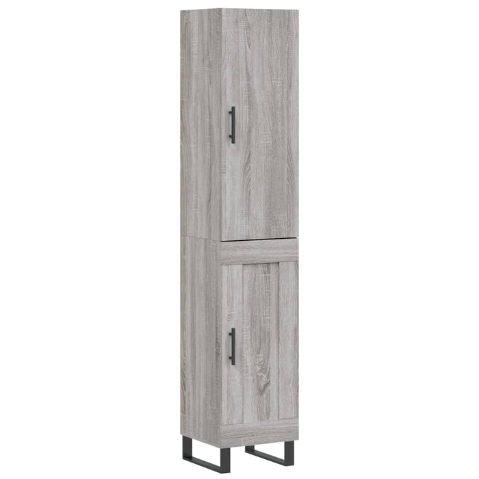 Dulap înalt, gri sonoma, 34,5x34x180 cm, lemn prelucrat - WALTI WALTI