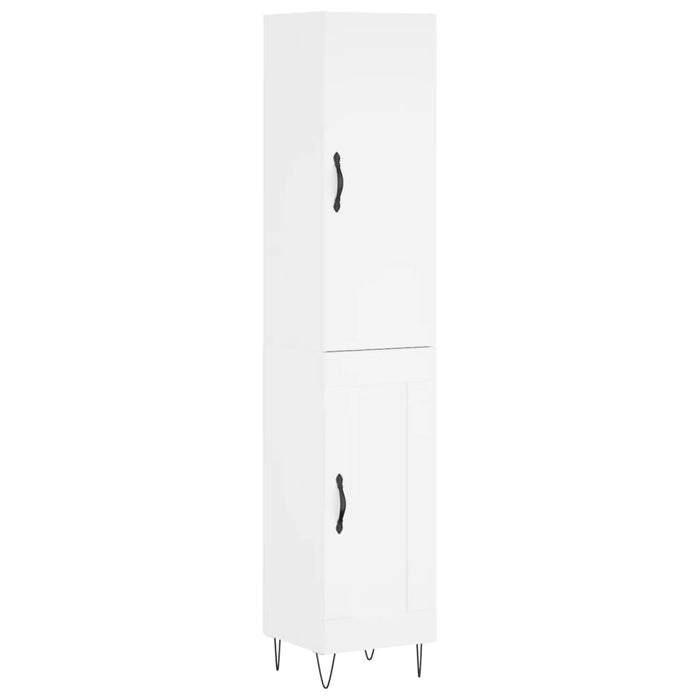 Dulap înalt, alb, 34,5x34x180 cm, lemn prelucrat - WALTI WALTI