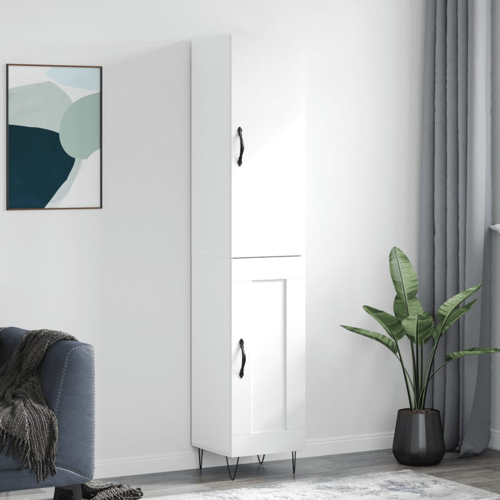 Dulap înalt, alb, 34,5x34x180 cm, lemn prelucrat - WALTI WALTI