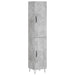 Dulap înalt, gri beton, 34,5x34x180 cm, lemn prelucrat - WALTI WALTI