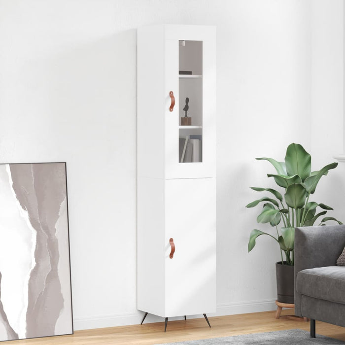 Dulap înalt, alb, 34,5x34x180 cm, lemn prelucrat WALTI