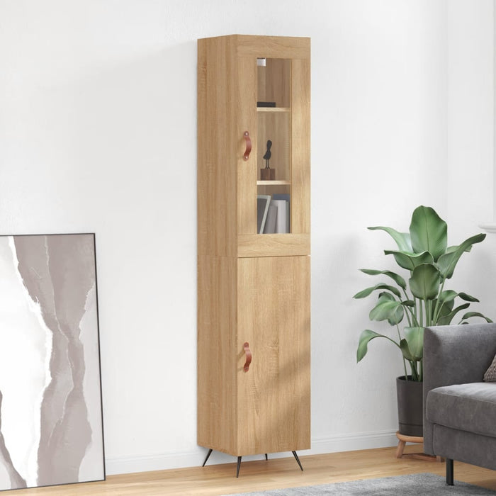 Dulap înalt, stejar sonoma, 34,5x34x180 cm, lemn prelucrat WALTI