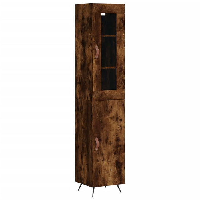 Dulap înalt, stejar fumuriu, 34,5x34x180 cm, lemn prelucrat WALTI