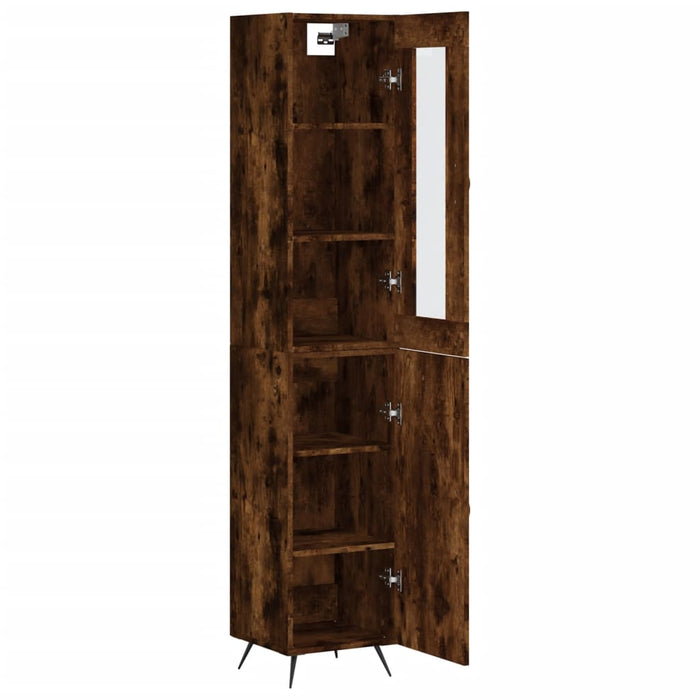 Dulap înalt, stejar fumuriu, 34,5x34x180 cm, lemn prelucrat WALTI