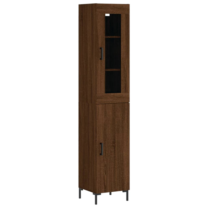Dulap înalt, stejar maro, 34,5x34x180 cm, lemn prelucrat WALTI