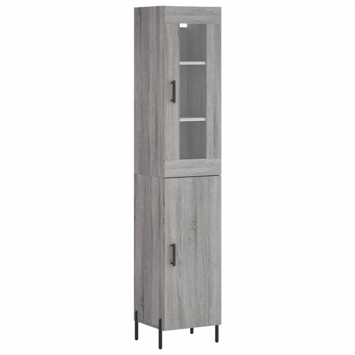 Dulap înalt, gri sonoma, 34,5x34x180 cm, lemn prelucrat - WALTI WALTI