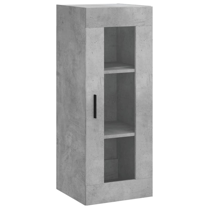 Dulap înalt, gri beton, 34,5x34x180 cm, lemn prelucrat WALTI