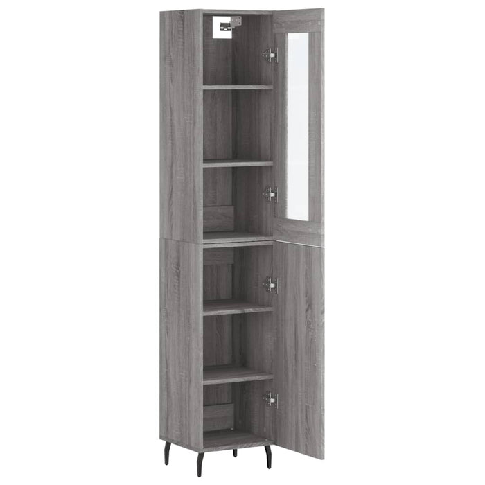Dulap înalt, gri sonoma, 34,5x34x180 cm, lemn prelucrat - WALTI WALTI