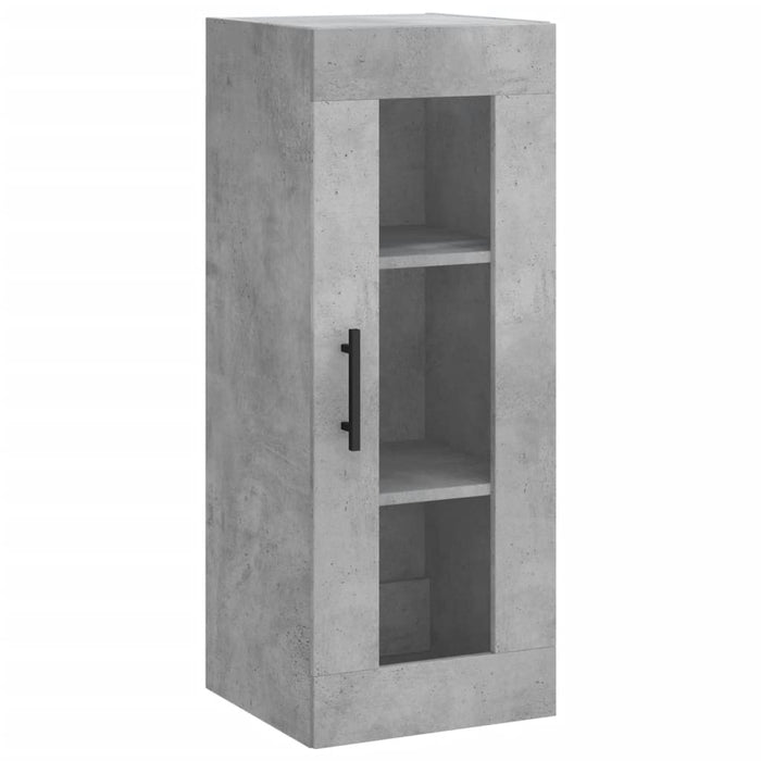 Dulap înalt, gri beton, 34,5x34x180 cm, lemn prelucrat WALTI