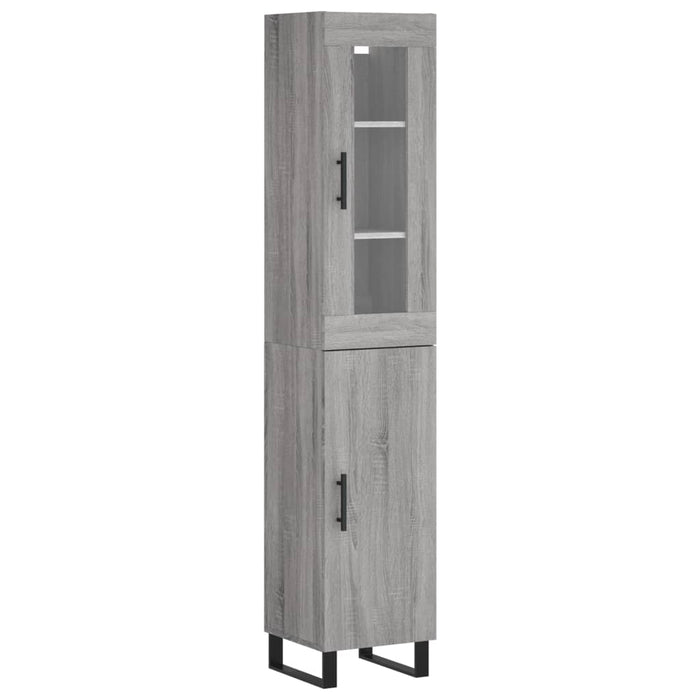 Dulap înalt, gri sonoma, 34,5x34x180 cm, lemn prelucrat - WALTI WALTI