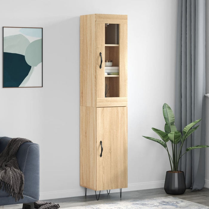 Dulap înalt, stejar sonoma, 34,5x34x180 cm, lemn prelucrat WALTI