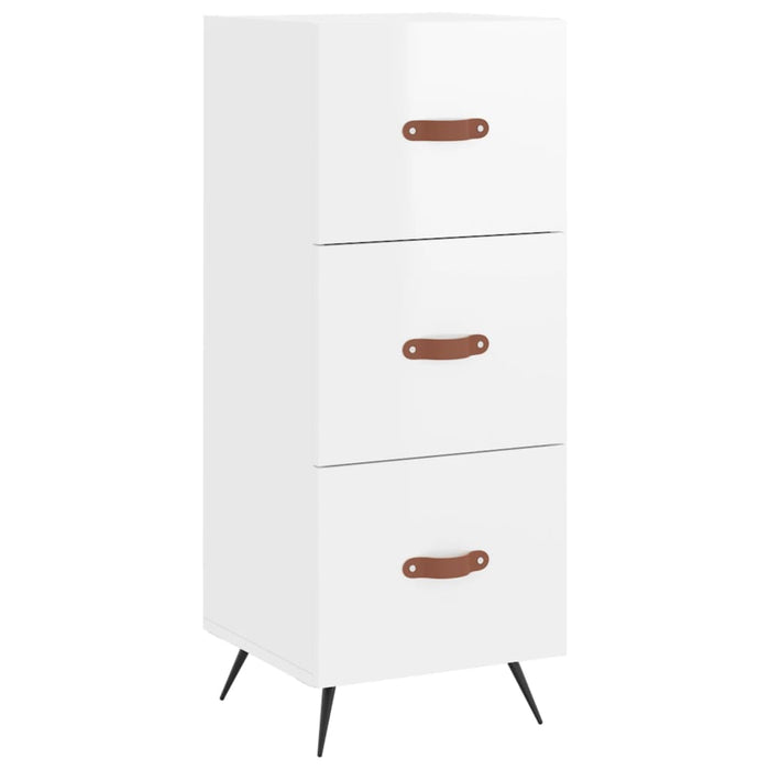 Dulap înalt, alb extralucios, 34,5x34x180 cm, lemn prelucrat WALTI