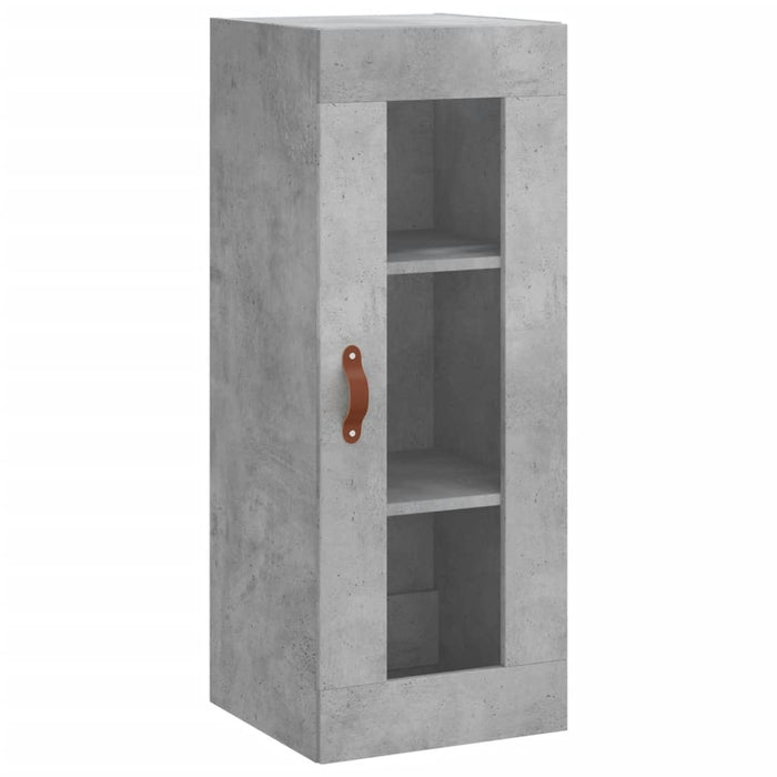 Dulap înalt, gri beton, 34,5x34x180 cm, lemn prelucrat WALTI