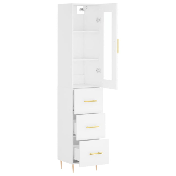 Dulap înalt, alb, 34,5x34x180 cm, lemn prelucrat WALTI