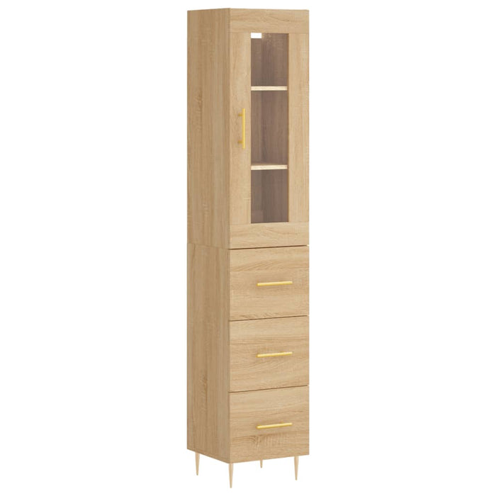 Dulap înalt, stejar sonoma, 34,5x34x180 cm, lemn prelucrat WALTI