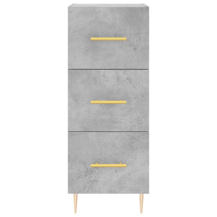 Dulap înalt, gri beton, 34,5x34x180 cm, lemn prelucrat WALTI