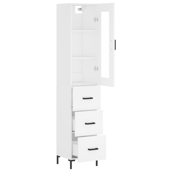 Dulap înalt, alb, 34,5x34x180 cm, lemn prelucrat WALTI
