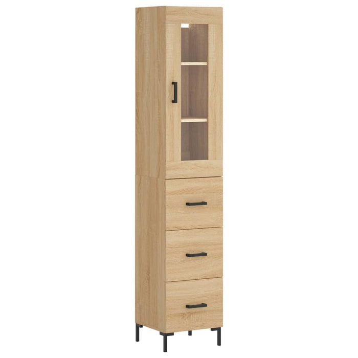 Dulap înalt, stejar sonoma, 34,5x34x180 cm, lemn prelucrat WALTI