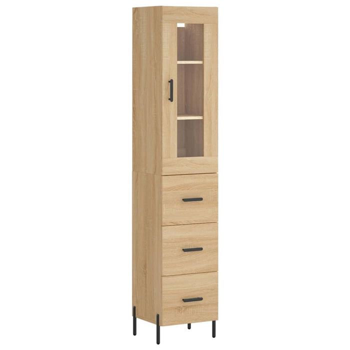 Dulap înalt, stejar sonoma, 34,5x34x180 cm, lemn prelucrat - WALTI WALTI