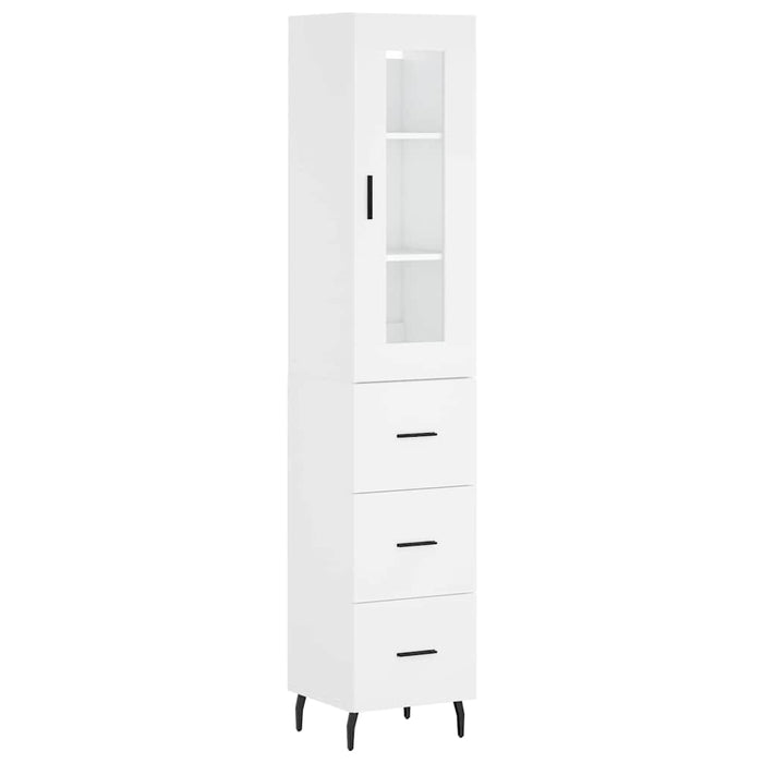 Dulap înalt, alb, 34,5x34x180 cm, lemn prelucrat - WALTI WALTI