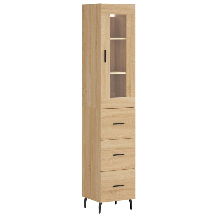 Dulap înalt, stejar sonoma, 34,5x34x180 cm, lemn prelucrat - WALTI WALTI