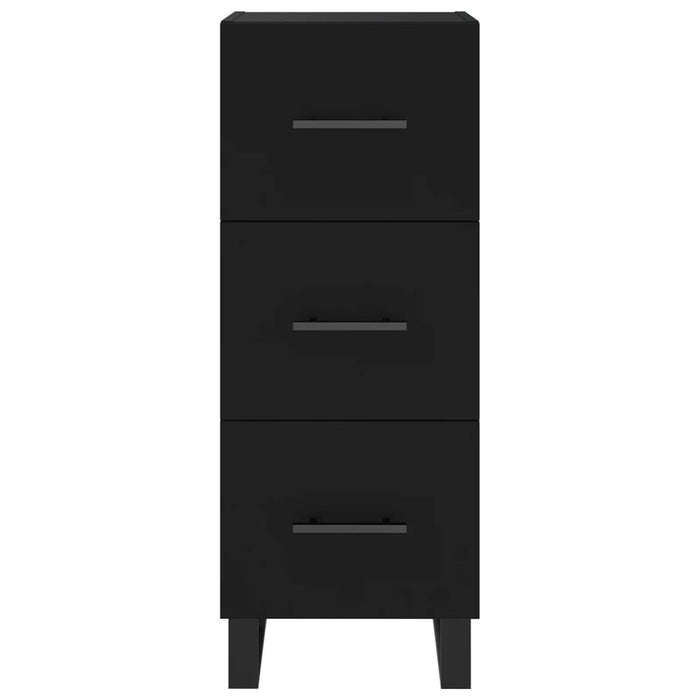 Dulap înalt, negru, 34,5x34x180 cm, lemn prelucrat WALTI