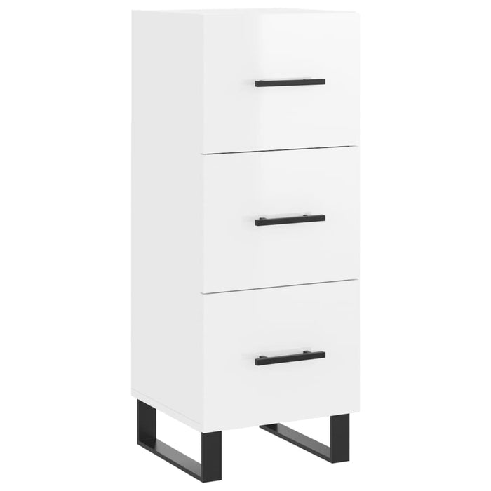 Dulap înalt, alb extralucios, 34,5x34x180 cm, lemn prelucrat WALTI