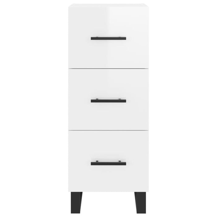 Dulap înalt, alb extralucios, 34,5x34x180 cm, lemn prelucrat WALTI