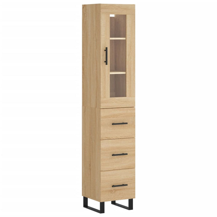 Dulap înalt, stejar sonoma, 34,5x34x180 cm, lemn prelucrat - WALTI WALTI