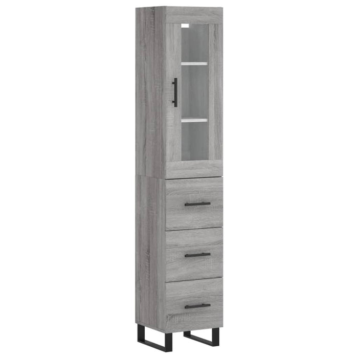 Dulap înalt, gri sonoma, 34,5x34x180 cm, lemn prelucrat - WALTI WALTI