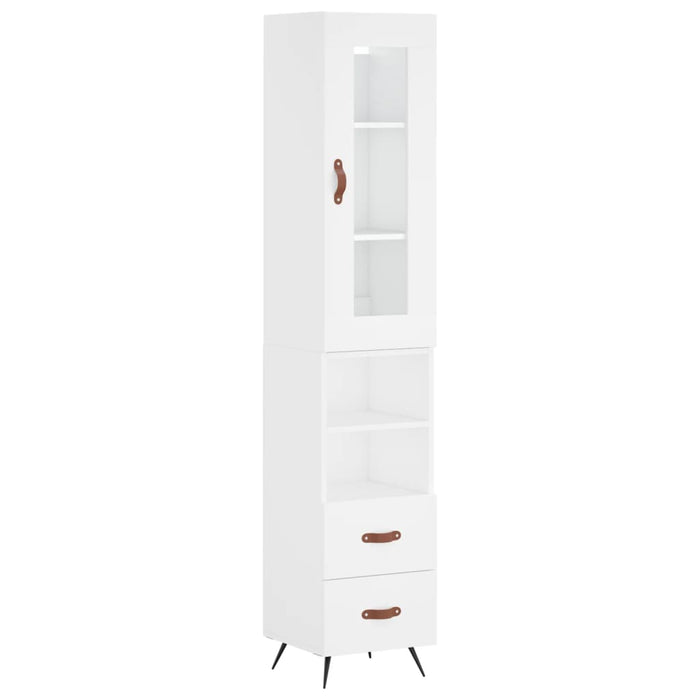 Dulap înalt, alb, 34,5x34x180 cm, lemn prelucrat WALTI