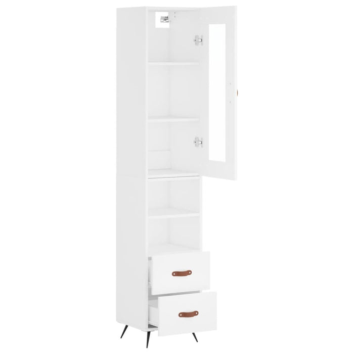 Dulap înalt, alb, 34,5x34x180 cm, lemn prelucrat WALTI