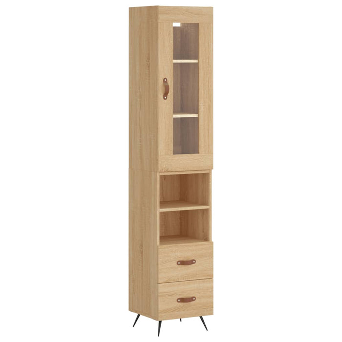 Dulap înalt, stejar sonoma, 34,5x34x180 cm, lemn prelucrat WALTI