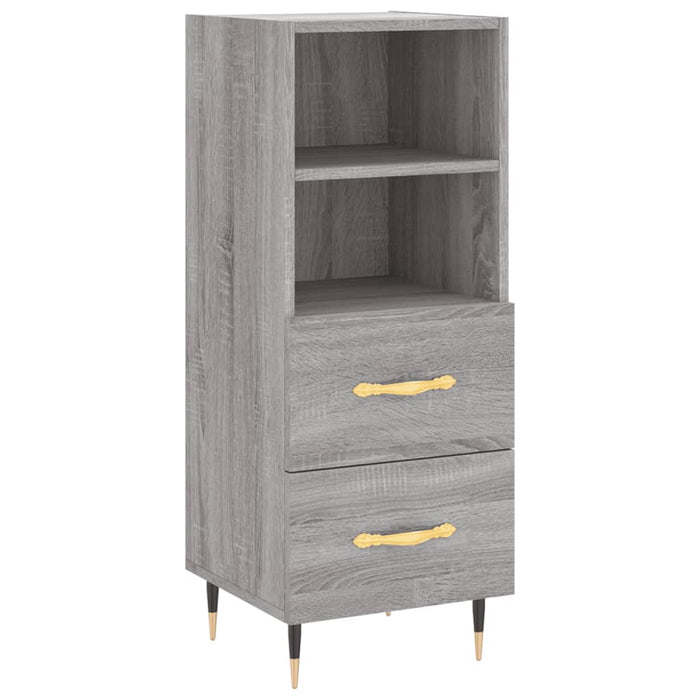 Dulap înalt, gri sonoma, 34,5x34x180 cm, lemn prelucrat WALTI