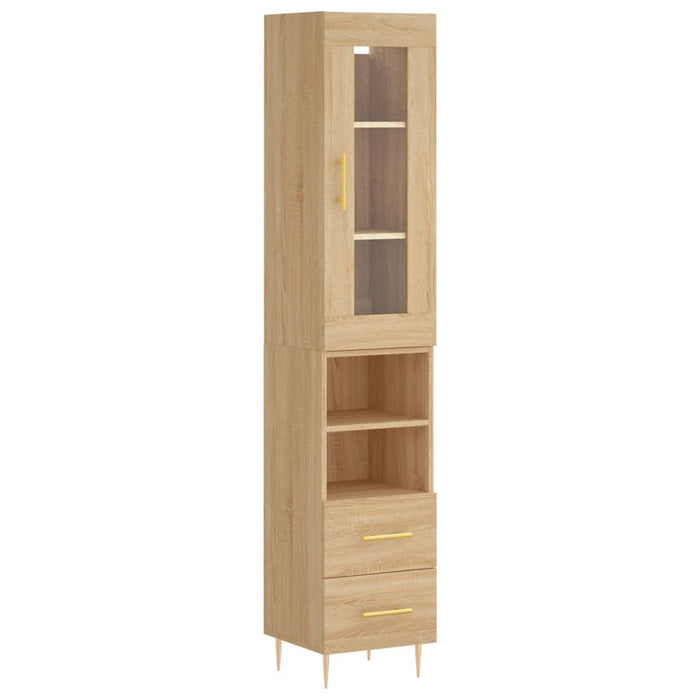 Dulap înalt, stejar sonoma, 34,5x34x180 cm, lemn prelucrat WALTI